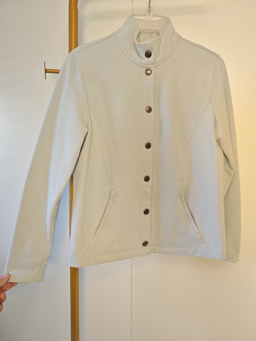 Charter Club Light Blue Snap-Front Utility Jacket